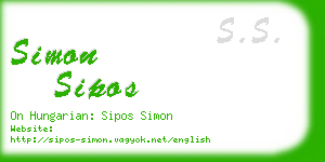 simon sipos business card